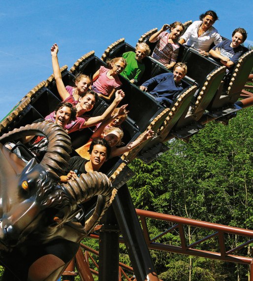 Besucht die Achterbahn Gipfelstürmer im Freizeitpark Ruhpolding